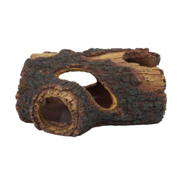 Akvārija dekorācija Relaxdays, Koka stumbra formas, 13,5 × 5,5 × 9 cm