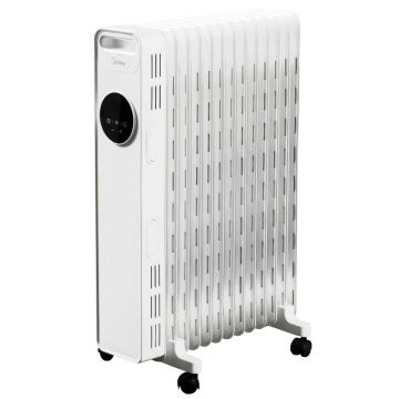 Eļļas radiators Midea NY2513-22MR, 3 jaudas līmeņi, Balta, 12,3 × 64,5 × 42 cm
