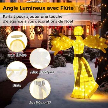 Angel-shaped illuminated Christmas decoration