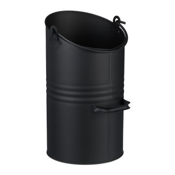 Ogļu spainis Relaxdays, 12 l, Melna, Ø 23 × 40 cm
