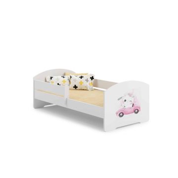 Детская кроватка Luk с матрасом и защитным бортиком, 144 см x 77 см x 56 см, для котят.