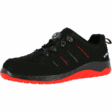 Aizsargapavi Elten Maddox Boa Low ESD S3 SRC, 43. izmērs, Melna/sarkana