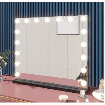 Lighted makeup mirror, 3 lighting colors, 80 × 62.5 × 14 cm