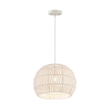 Round pendant lamp, E26 socket, Ø 44 × 33 cm
