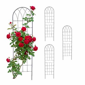 Arkveida augu režģi Relaxdays 10053230.0, 4 gab, 40 × 150 × 1 cm