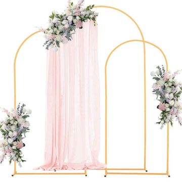Arku fona statīvi VEVOR, 3 gab, Zeltains, 2,2 × 1,2 m; 2 × 1 m; 1,8 × 0,8 m
