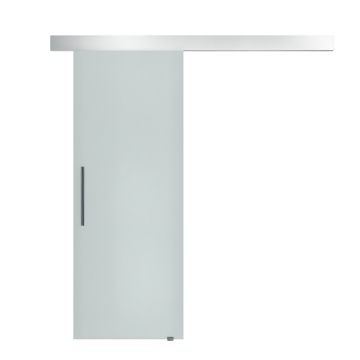 Caurspīdīgas bīdāmās durvis Homcom 90x205cm, sudraba krāsā