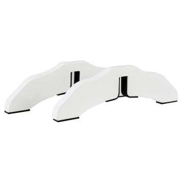 Support legs for wooden gates, 2 pcs, White, 30.5 × 9 × 1.9 cm