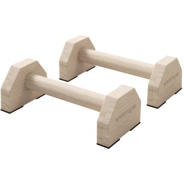 Atsispaudimų rankenos iš buko medienos, 2 vnt., neslystančios, 30x13x10 cm, natūrali mediena, 120 kg