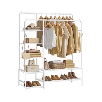 Atvērts skapis SONGMICS, 7 plaukti, Balts, 115,8 × 172,8 × 45 cm