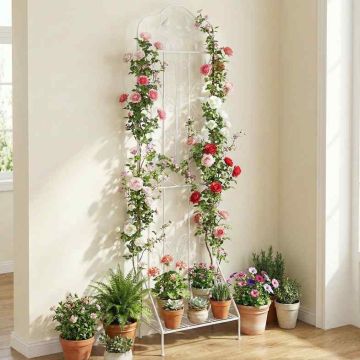 Plant supports, White, 50 × 189.5 × 30 cm