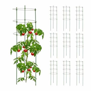 Augu balsti Relaxdays 10 gab, 10 gab, Zaļa, 90 × 28 cm
