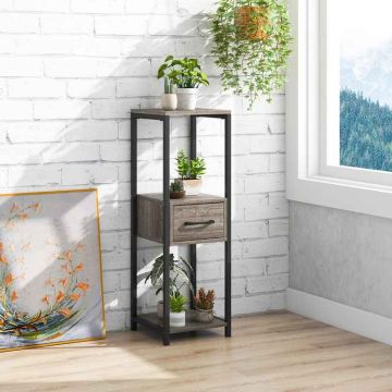 Plant stand, 3-tier, with drawer, 31 × 31 × 92 cm
