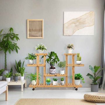 Plant stand, 6 shelves, 120.65 × 25.4 × 54.61 cm