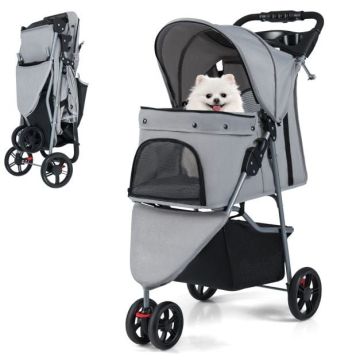 Pet stroller, foldable, 82 × 45 × 100 cm