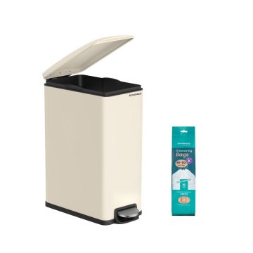 Automātiskā atkritumu tvertne SONGMICS, 50 l, Smilškrāsa, 51,6 × 64,8 × 25,5 cm
