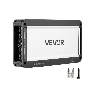 Automašīnas audio pastiprinātājs VEVOR MXD1000.4, 4 kanālu, 264 × 145 × 48 mm