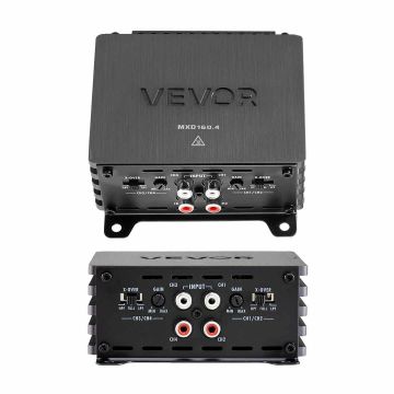 Automašīnas audio pastiprinātājs VEVOR MXD160.4, 4 kanālu, 111 × 110 × 49 mm