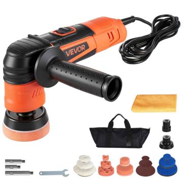 Automašīnas pulēšanas instruments VEVOR GX-CP08R, 600 W, 6 ātrumi, Oranža/melna, 265 × 55 × 120 mm