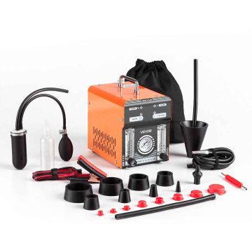 Automobiļu dūmu noplūdes detektors VEVOR SD718, dūmu un gaisa režīmi, melns/oranžs, 233 × 158 × 213 mm