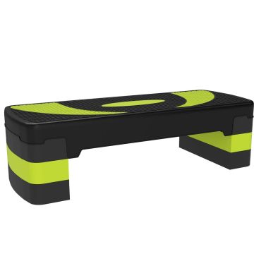 Aerobikas pakāpiens Homcom 80x31x20cm, melnas/zaļas krāsas