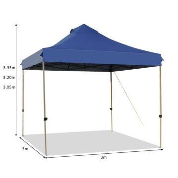 Paviljons 300x300x335 cm, zila krāsa