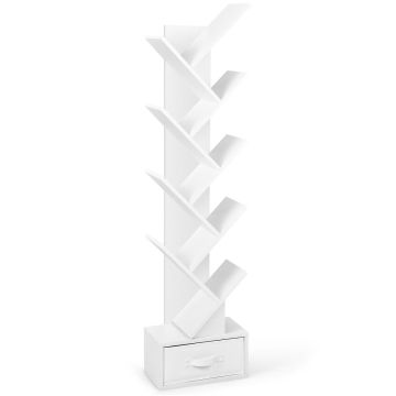 Книжная полка 38x21,5x149,5см, белого цвета