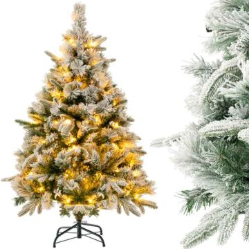 Mākslīgā LED egle 90x136cm, zaļas/baltas krāsas
