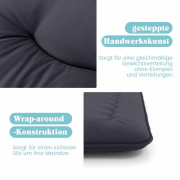Japāņu futons 90x200cm, melnas krāsas