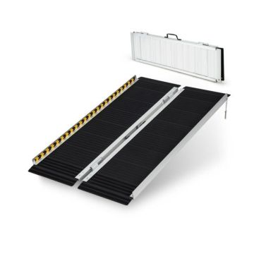 Uzbrauktuves rampe 122x74x5,5cm, melnas/ sudraba krāsas