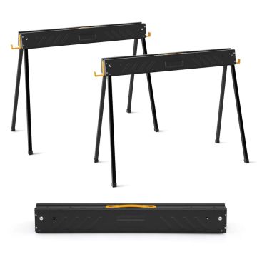 Komplekts ar 2 zāģa statīviem 94x47x74cm, melnā krāsā