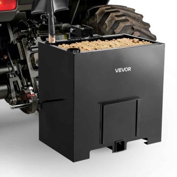 Balasta kaste VEVOR traktoriem, 363 kg, 0,14 m³, Melna, 71 × 65,5 × 50,5 cm