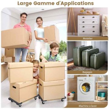 Furniture trolley, 4 wheels, 77 × 47 × 15.5 cm