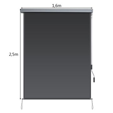Balcony awning, vertical, 250 × 160 cm