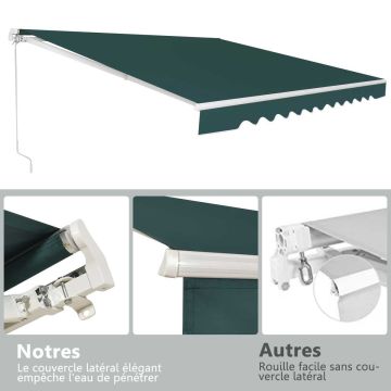 Balcony awning, Green, 250 × 200 cm