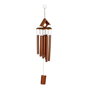 Bambusa vēja zvans Relaxdays 10041367.0, 8 detaļas, Brūna, 14 × 68 × 7 cm