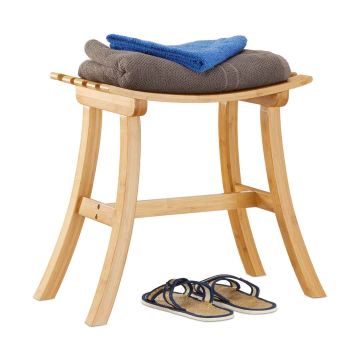 Бамбуковый табурет Relaxdays, Изогнутый