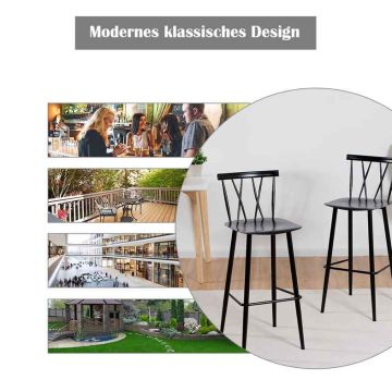 Bar stool set, 2 pcs, 48.26 × 105.41 × 40.64 cm