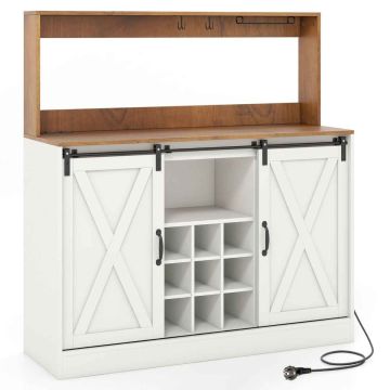 Bar cabinet, 9-seater wine rack, 120 × 127.5 × 40 cm