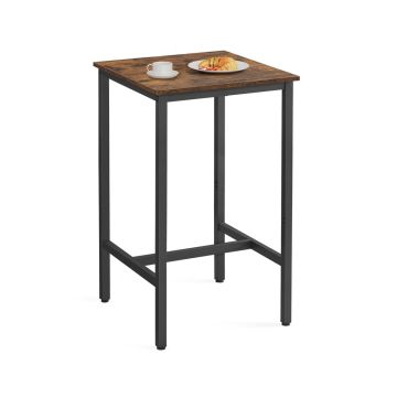Bar table VASAGLE, Brown/black, 60 × 60 × 106 cm