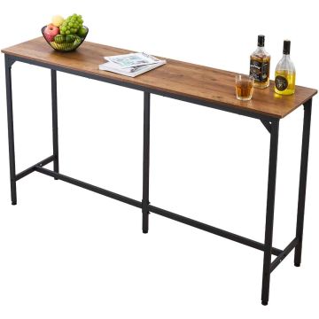 Bāra galds VEVOR BTZ-GW-004, 1 gab, gaiši brūns/melns, 160 × 39,8 × 91,5 cm