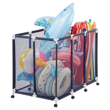 Baseina kaste VEVOR 87013, 8 riteņi, 4 ar bremzēm, 122 × 84 × 99 cm