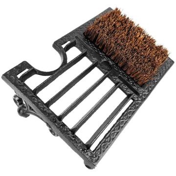 Apavu skrāpis Relaxdays 10052579_46, Ar plauktiņu un dabīgiem sariem, 33 × 12 × 22 cm