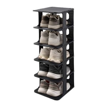 Apavu plaukts, 6 līmeņu, 27,5 × 24,5 × 76 cm