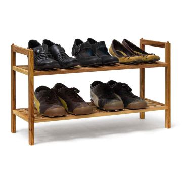 Apavu plaukts Relaxdays, 2 plaukti, 69 × 40,5 × 26 cm