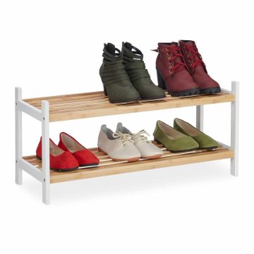 Apavu plaukts Relaxdays, 2 plaukti, 70 × 33 × 26 cm