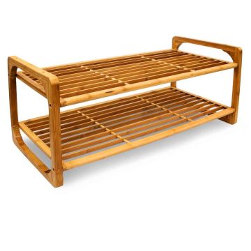 Apavu plaukts Relaxdays, 2 plaukti, 75 × 33 × 33 cm
