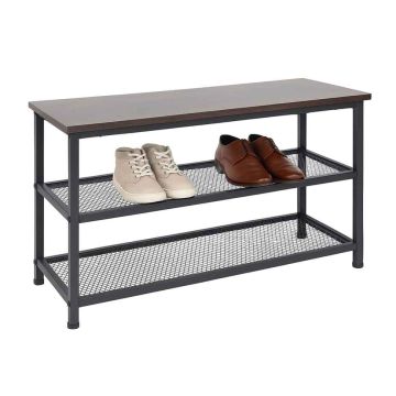 Apavu plaukts Relaxdays, 2 līmeņi, līdz 6 pāriem, 80 × 45 × 30 cm