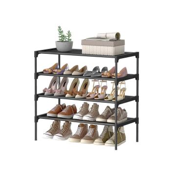 Apavu plaukts SONGMICS LSH024BH01, 3 līmeņu, Melns, 62,3 × 70,5 × 29,7 cm
