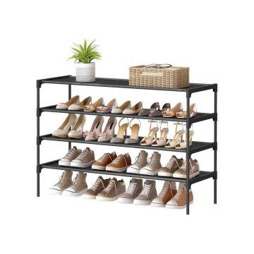Apavu plaukts SONGMICS LSH034BH01, 3 līmeņu, Melns, 91,8 × 70,5 × 29,7 cm